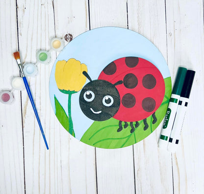 DIY Kids Paint Kit - Ladybug Tulip Paint Kit, Kids Paint Project, DIY Kit, Childrens Craft Project, Kids Craft Kit, Birthday Party