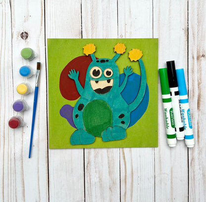 DIY Kids Paint Kit - Monster Spots DIY Kit, Kids Paint Project, DIY Kit, Childrens Craft Project, Kids Craft Kit, Birthday Party