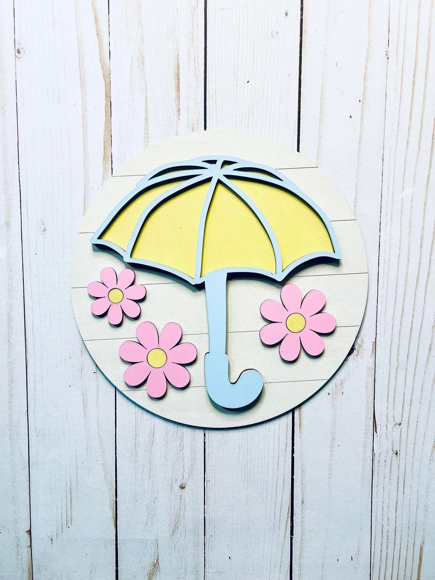 DIY Kids Paint Kit - Umbrella with Flowers Kit, Kids Paint Project, DIY Kit, Childrens Craft Project, Kids Craft Kit, Birthday Party