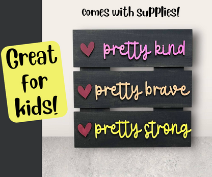 Pretty Kind Brave Strong Kids Paint Kit