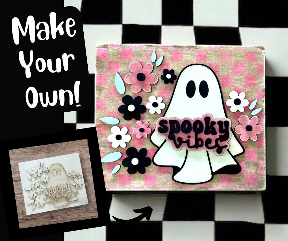 Spooky Vibes Ghost Sign DIY Paint Kit