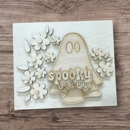 Spooky Vibes Ghost Sign DIY Paint Kit