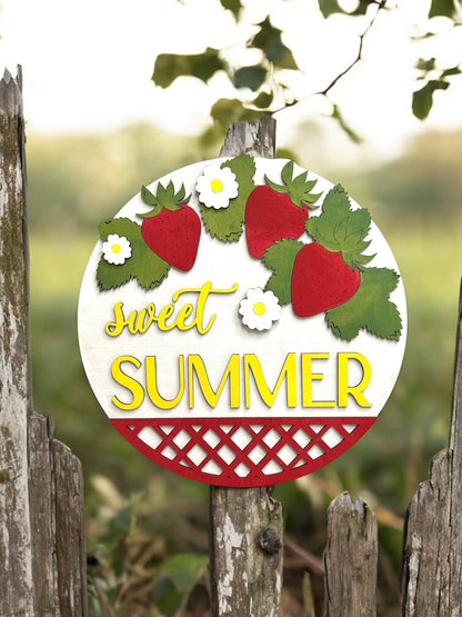 Sweet Summer Strawberries Sign DIY Paint Kit