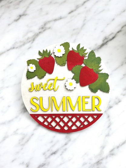 Sweet Summer Strawberries Sign DIY Paint Kit