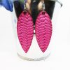 Petal Teardrop Fishtail Earrings Hot Pink