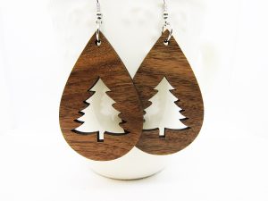 Teardrop Christmas Tree Earrings