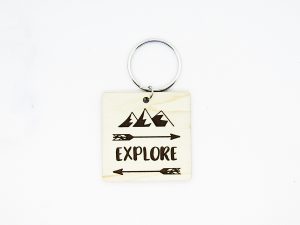Explore Mountains Arrows Keychain