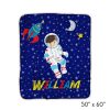Astronaut Night Sky Moon Blanket