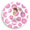 Gymnastic Girl Dots Green Suit Bowl