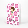 Gymnastic Girl Pink Polka Dots Folder