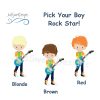 Rock Star Boy Guitar Hair Color
