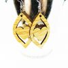 Petal Heart Cutout Wood Earrings