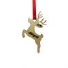 Reindeer Jumping Wood Ornament