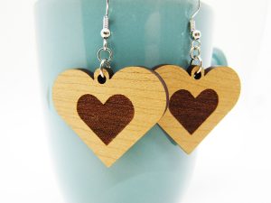 Heart Engraved Heart Earrings
