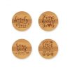 Family Life Heart Home Sweet Blessings Bamboo Coasters
