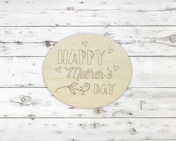 Happy Mother's Day Hearts Oval Kids Craft Kit