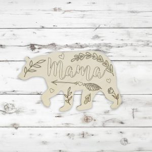 Mama Bear Heart Leaves Flowers Kids Craft Kit