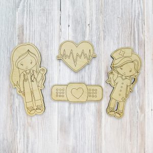 Hospital Girl Doctor and Nurse Kids Craft Kit
