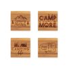 Camping Life Quotes Bamboo Coaster