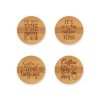 Coffee Love Quotes Bamboo Coaster