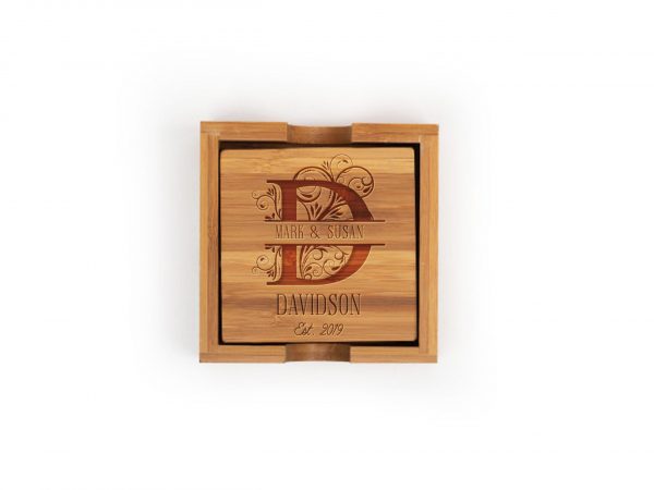persoanlized-gifts-letter-monogram-name-bamboo-coasters