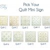 Quilt Mini Sign Options