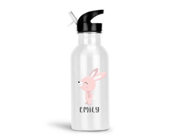 woodland-pink-bunny-water-bottle