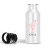 personalized-woodland-pink-bunny-water-bottle