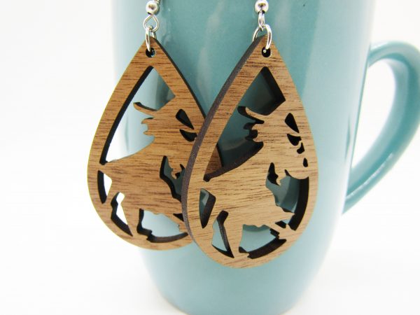 teardrop-flying-witch-wood-earrings