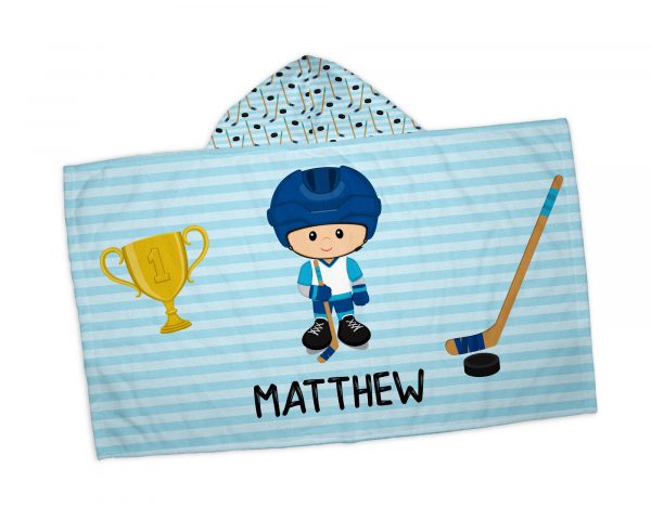 hockey-player-boy-blue-stripes-hooded-towel