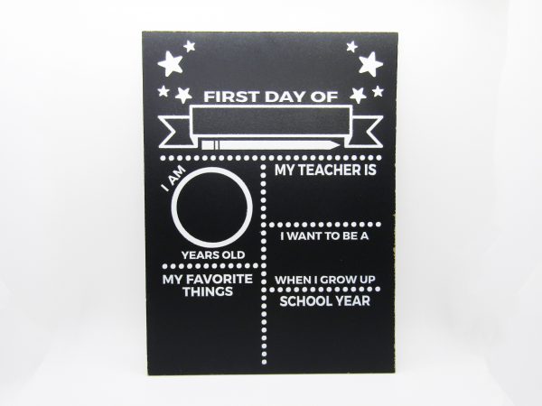 First Day of School Stars Chalkboard