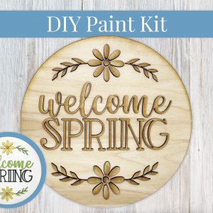 Welcome Spring Flowers Sign Paint Kit