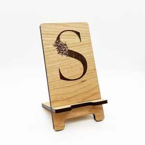 Floral Monogram Letter Phone Stand