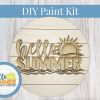 Hello Summer Sun Shiplap Sign Paint Kit