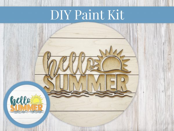 Hello Summer Sun Shiplap Sign Paint Kit