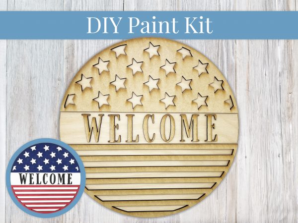 Welcome Stars and Stripes Sign Paint Kit