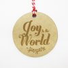 Joy to the World Holly Branch Gift Tag