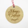 Merry Christmas Holly Branch Gift Tag