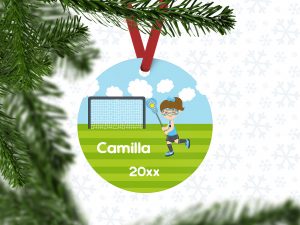 Lacrosse Girl Clouds Ornament