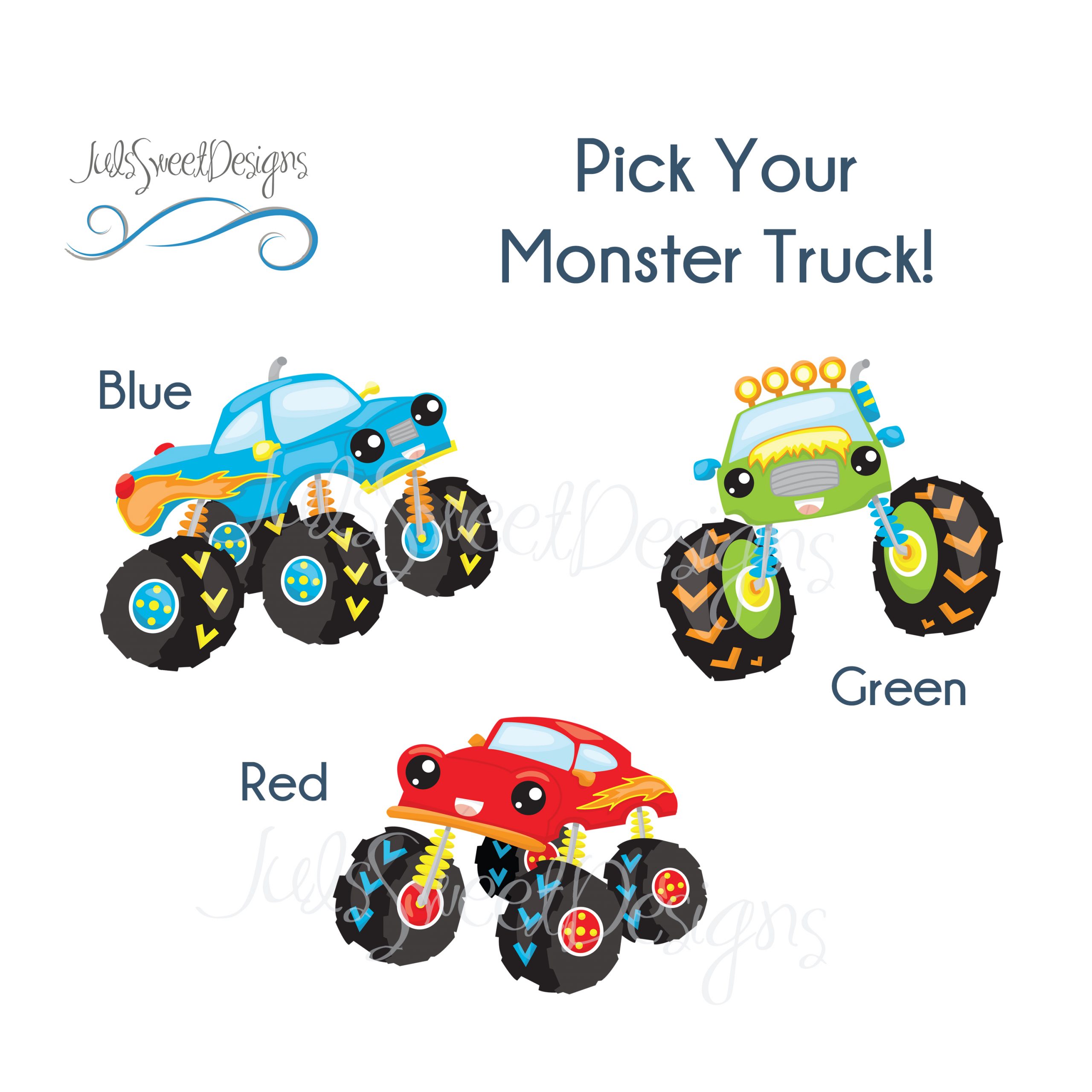 Monster Truck with Faces