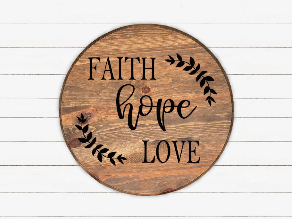 Faith Hope Love Wreath - W&P-011