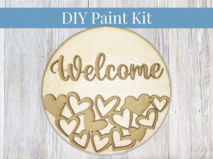 Welcome Heart Clusters Paint Sign Kit