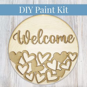 Welcome Heart Clusters Paint Sign Kit
