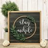 Stay Awhile Wreath Sign