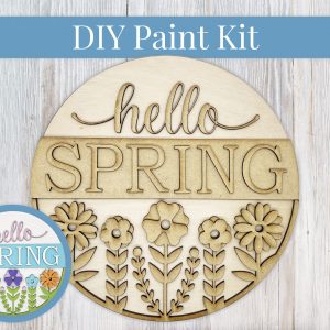Hello Spring Flowers Paint Sign Kit