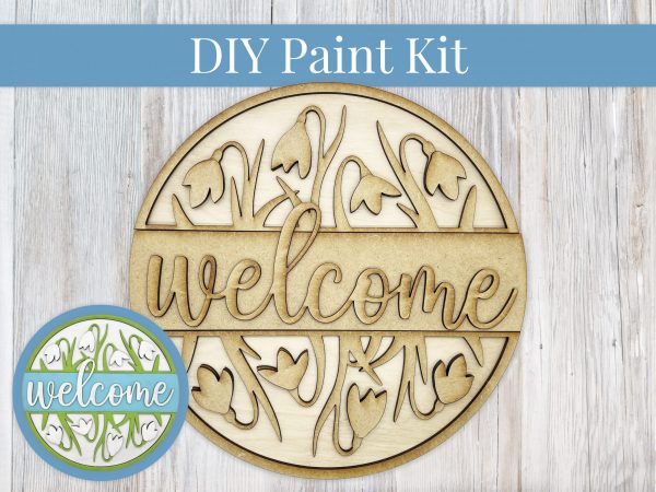Welcome Growing Snowdrops Paint Sign Kit