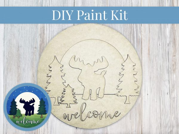 Welcome Moose Paint Sign Kit