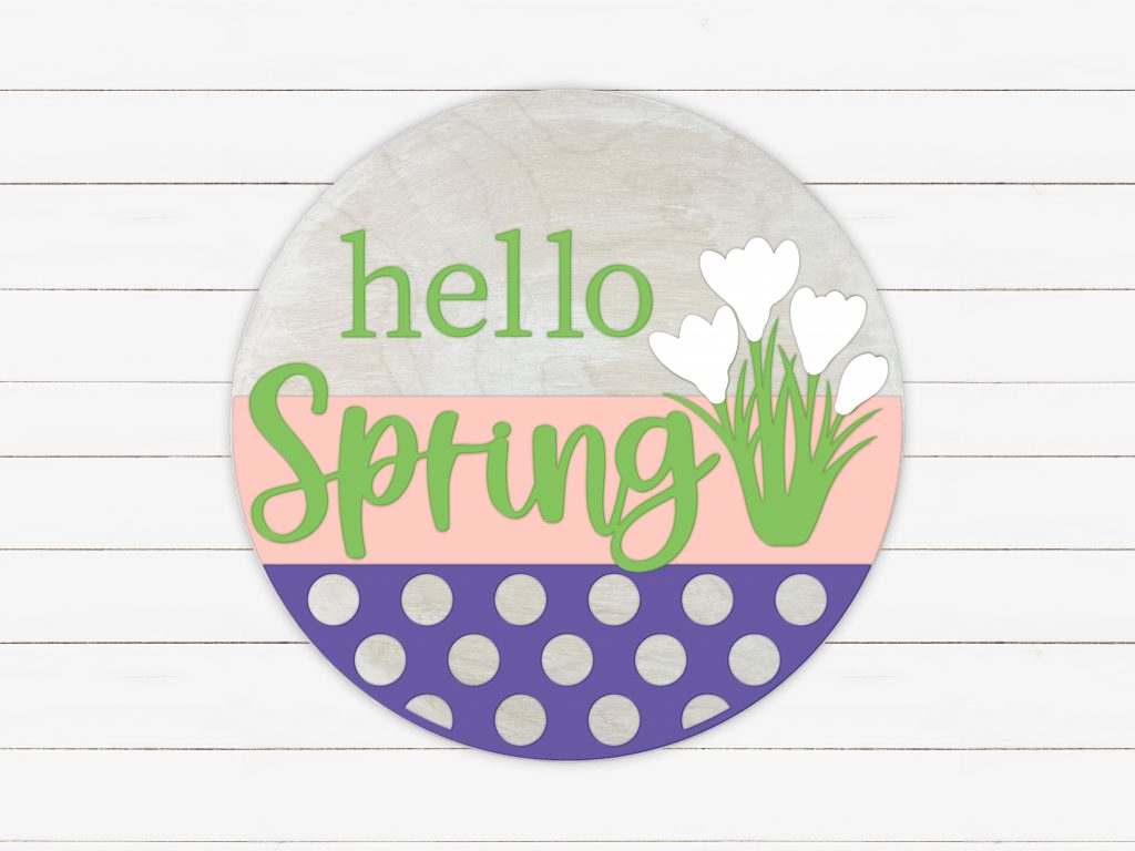 Hello Spring Crocus Polka Dot - W&P-030