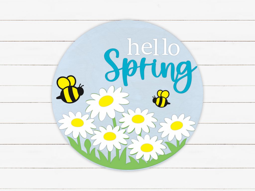 Hello Spring Daisies Bees - W&P-032