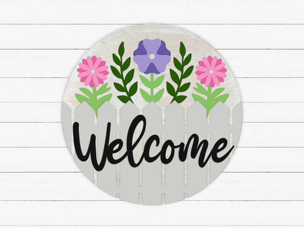 Welcome Fence Flowers - W&P-034